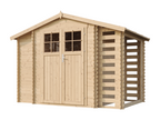Wooden garden shed and outdoor log storage - 3.53 x 0.97 x 0.97 m² - Boislis M389F ZDRE12445