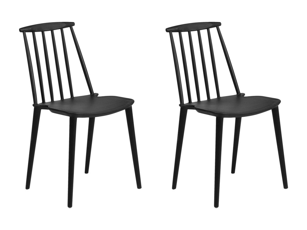 Set of 2 VENTNOR Black Dining Chairs LLMD73236