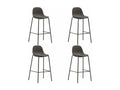 Set of 4 dark grey fabric bar stools UVTW62671
