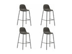 Set of 4 dark grey fabric bar stools UVTW62671
