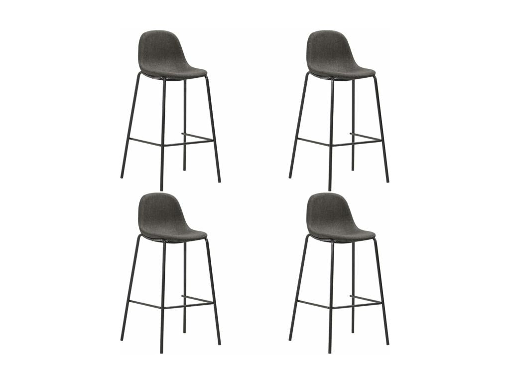Set of 4 dark grey fabric bar stools UVTW62671