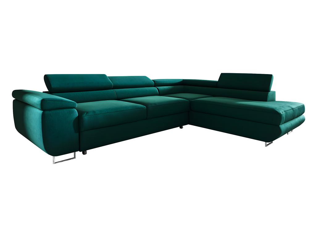 Mobenze 4-seater corner sofa bed, Mobenze Fir Green YMVU53173