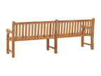 JOCO86201 Garden Bench, 228 cm, Solid Teak Wood