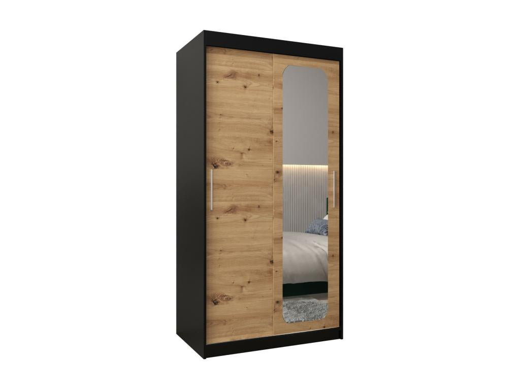 Boislis T2 Sliding Door Wardrobe 200/100/62 2 Doors Black/Boislis GVDH28763