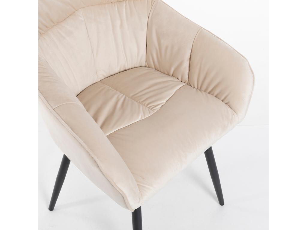 Set of 2 Mobenze Chairs with Armrests - Adjustable Feet - Beige LOSH27620