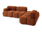 Modular right-hand corner sofa in Boislis - terracotta - Boislis FLGJ39258