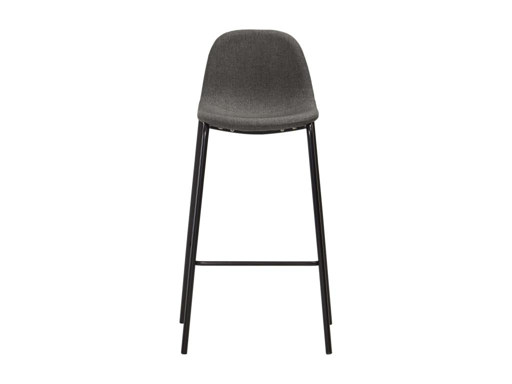 Set of 4 dark grey fabric bar stools UVTW62671