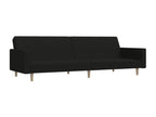 Black fabric 2-seater sofa bed VDNU72288